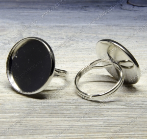 Основа для кольца безразмерная, сеттинг 22 мм Цвет: платина (1 шт) Основа для кольца безразмерная, сеттинг 22 мм Цвет: платина (1 шт)